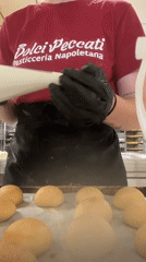 Italian bakery prepares pastries and 30th birthday cake