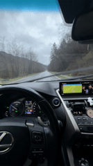 Rainy day driving captured from inside Lexus in Bulgaria
