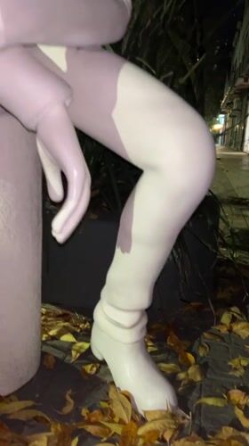 Rooster-headed human statue observed in Buenos Aires