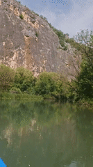 River footage captures cliff views in Bulgarian geopark