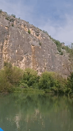 River footage captures cliff views in Bulgarian geopark