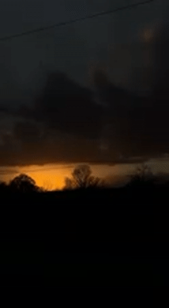 Dramatic sunset captured by witnesses in Kharkiv, Ukraine
