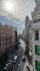 Madrid's Gran Vía captured in afternoon light by witnesses