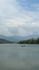 Morning lake recreation captured at Phewa Lake, Pokhara
