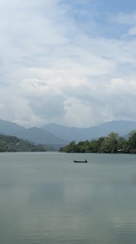 Morning lake recreation captured at Phewa Lake, Pokhara