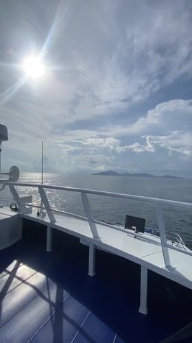 Boat passenger witnesses shimmering seascape near Ko Tao, Thailand