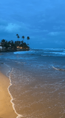 Twilight beachfront dining captured in Ahangama, Sri Lanka