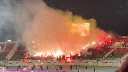 Packed Fez Stadium Hosts Night Football Match With Fan Displays