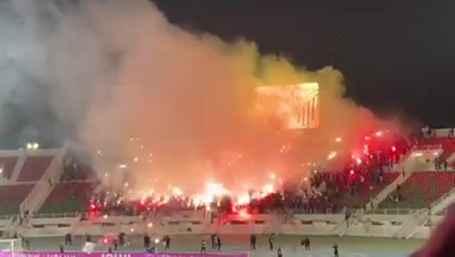 Packed Fez Stadium Hosts Night Football Match With Fan Displays