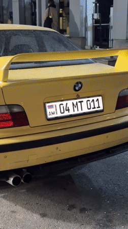 Video call and parked BMW documented in Yerevan