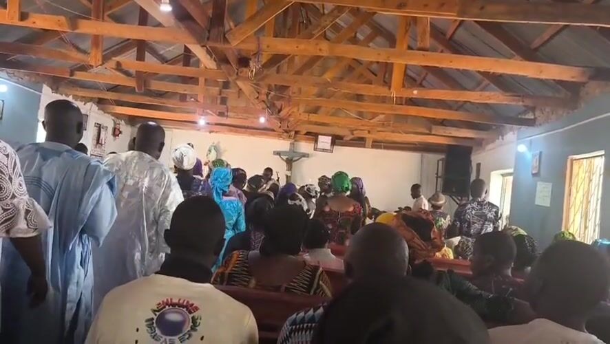 Sunday morning church service draws congregation in Nabatum, Nigeria