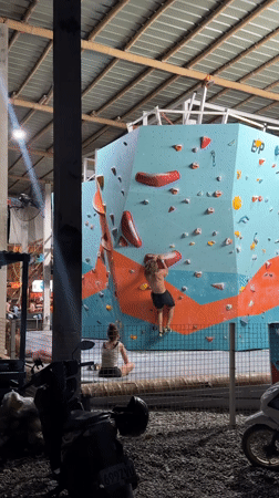 Climbing activities documented at General Luna facilities Monday morning