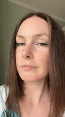 Woman Takes Series of Indoor Selfies in Patterned Pajamas