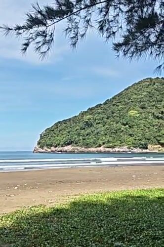 Peaceful morning documented at Naga Umbang beach, Indonesia