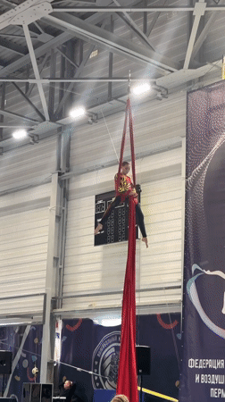 Aerial gymnastics competition held in Perm with awards ceremony