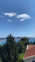 Man uses banana as phone on Montenegro balcony