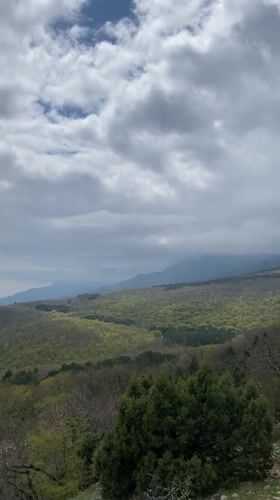 Mountain landscape views recorded across Ukrainian countryside