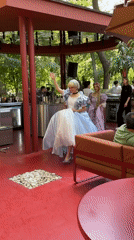 Princess character event at a Yerevan garden café