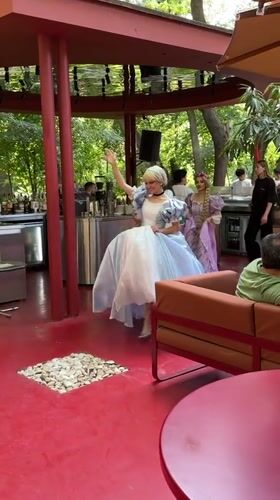 Princess character event at a Yerevan garden café