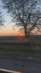 Sunset observed over field in Slobozia, Moldova