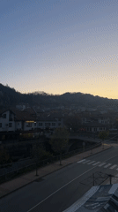 Evening documentation of Zlatograd townscape and landmarks during sunset