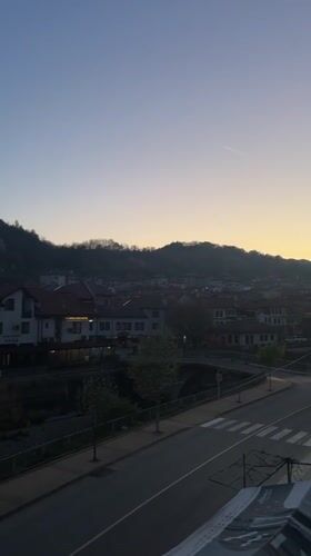 Evening documentation of Zlatograd townscape and landmarks during sunset