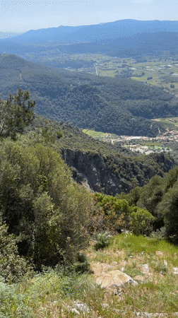 Scenic mountain valley views documented in Ula, Turkey