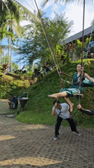 Rice terraces documented in Tegallalang, Indonesia morning scene