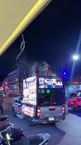 Nighttime tourist district activity documented in Patong, Thailand