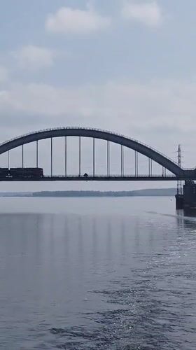 Freight train, cargo ship spotted near Gladyshevo bridge