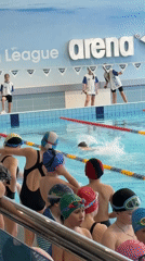 Morning activities captured across Chaikovsky including swimming competition