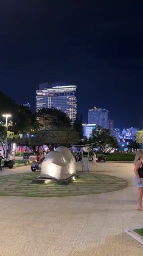 Nha Trang's beachfront promenade buzzing on a Friday night