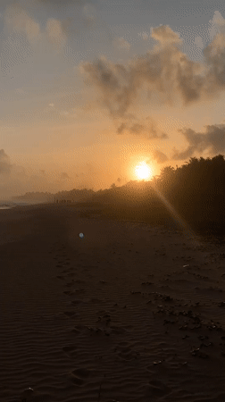 Sunset volleyball on Habaraduwa Beach, Sri Lanka