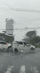 Heavy rain observed in Kuta, Indonesia early morning