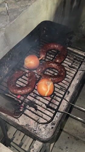 Outdoor grilling scene captured in Dunavtsi, Bulgaria