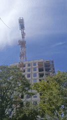 Construction continues on multi-story building in Sevastopol