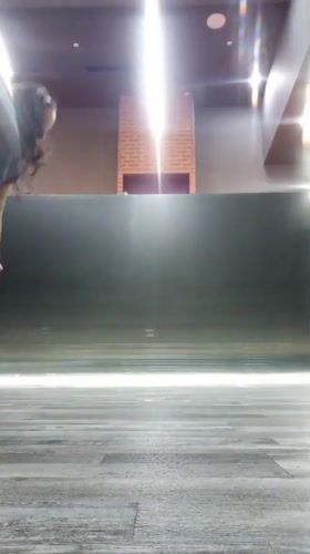 Woman practices dance moves, handstands in Pampatar studio