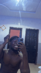 Man takes bathroom selfies in Gbongan, Nigeria