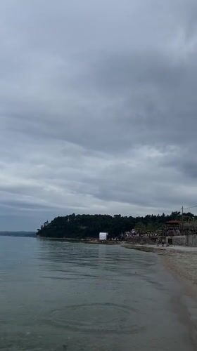 Cloudy afternoon captured along Greek coastal waters in Kassandra