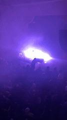 DJ performs early morning concert in Buenos Aires