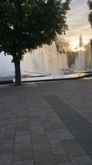 Man documents elaborate fountain displays in Pleven, Bulgaria park