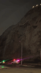 Nighttime emergency situation reported near cliff in Arica Chile