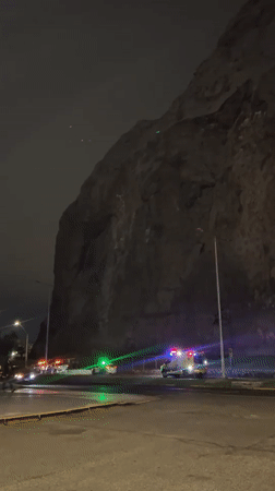 Nighttime emergency situation reported near cliff in Arica Chile