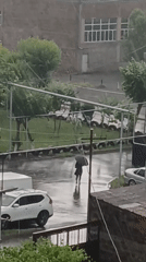Rainy afternoon moments captured in Vagharshapat, Armenia