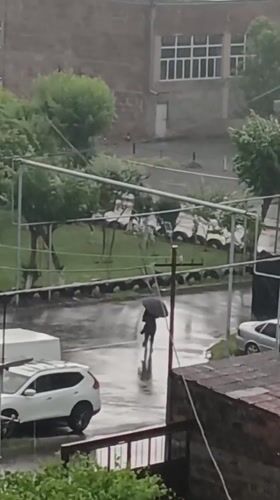 Rainy afternoon moments captured in Vagharshapat, Armenia