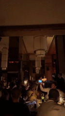 Group gathers for dinner at luxury Courchevel restaurant