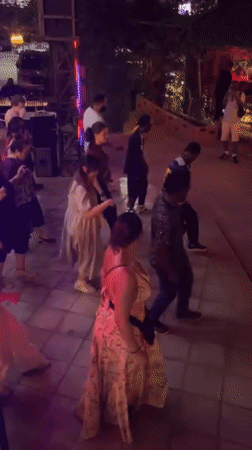 Nightlife scenes captured at outdoor venues in Accra