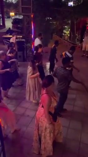 Nightlife scenes captured at outdoor venues in Accra