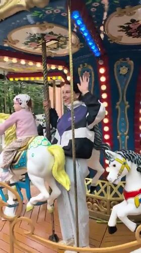 A busy summer morning at a Perm amusement park