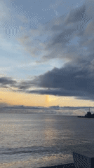 Sunset scenes documented across Petrovac coastline during February afternoon